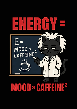 Funny Cat Einstein Energy Equation
