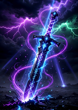 Magical Sword with Lightning