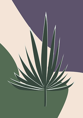 Abstract Palm Leaf Design