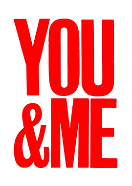 You and Me Text Art