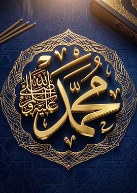 Islamic Calligraphy of Muhammad
