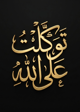 Golden Arabic Calligraphy on Black