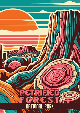 Petrified Forest National Park Vintage Poster