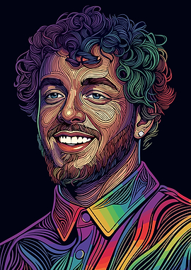 Colorful Portrait of a Jack Harlow