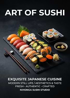 Art of Sushi Japanese Cuisine poster