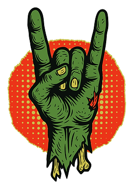 Zombie Hand Rocks On