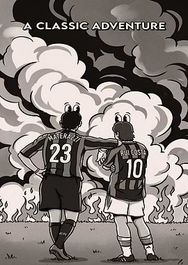 Football Players in Smoke