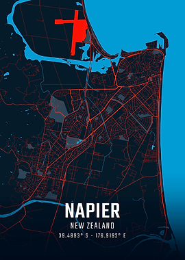 Napier New Zealand City Map