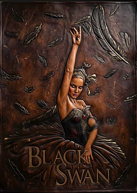 Black Swan Movie Relief Sculpture