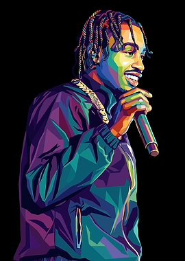 Pop Art Portrait of a Lil Tjay