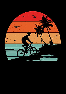 Retro Sunset Beach Bike Ride