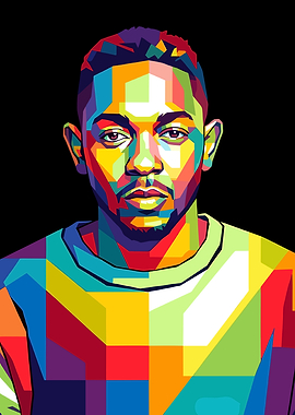 Kendrick Lamar Pop Art Portrait