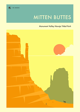 Mitten Buttes Monument Valley Poster