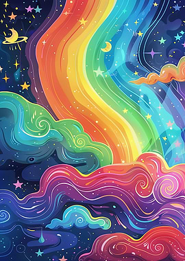 Cosmic Rainbow and Clouds