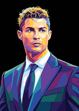 Cristiano Ronaldo Pop Art Portrait