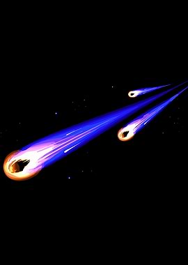 Comets Streaking Through Space