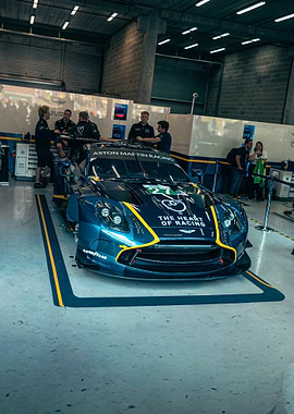 Aston Martin Racing Car in Pit Stop