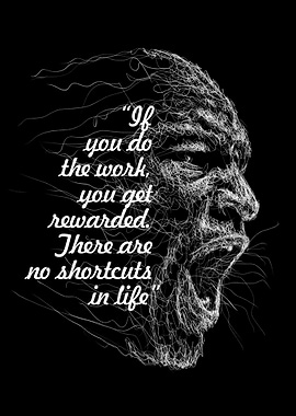 Motivational Quote on Abstract Face