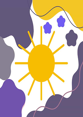 Abstract Sun and Shapes