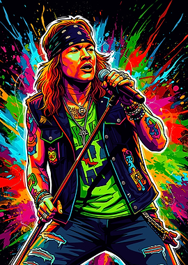 Axl Rose Pop Art Portrait