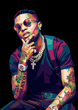 Wizkid Pop Art Portrait