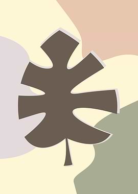 Abstract Monstera Leaf Art