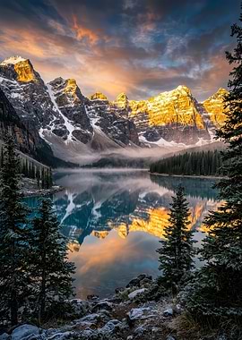 Sunrise over Moraine Lake