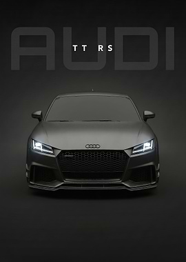 matte black Audi TT RS Front View
