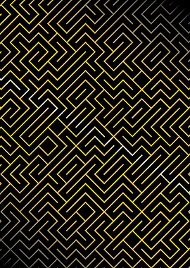 Personalized Golden Maze Pattern