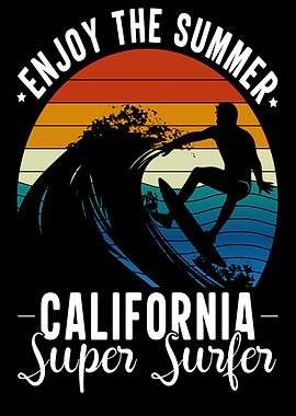Surfer Riding a Wave