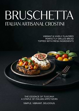 Bruschetta Italian Appetizers poster
