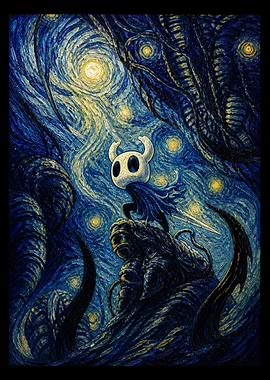 Hollow Knight Starry Night Painting