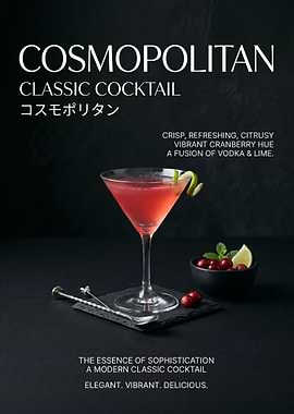 Cosmopolitan Classic Cocktail poster