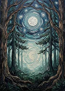 Enchanted Forest at Night