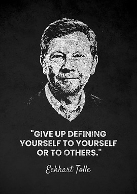 Eckhart Tolle GIVE UP Quote on Chalkboard
