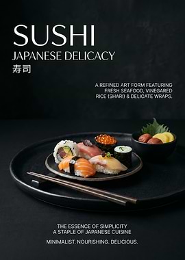 Elegant Sushi Platter poster