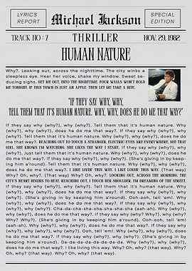 Michael Jackson Human Nature