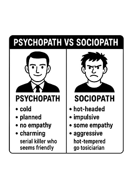 Psychopath vs Sociopath Comparison