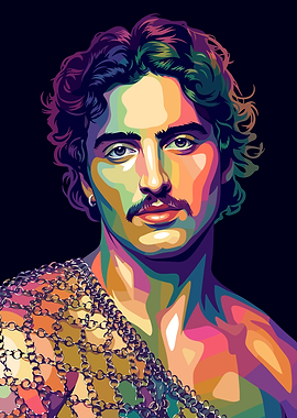 Colorful Portrait of a Benson Boone