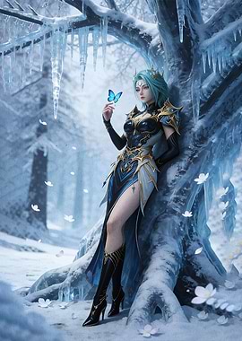 Winter Queen with Butterfly