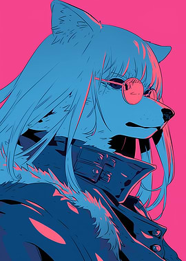 Anthropomorphic Dog Character in Sunglasses