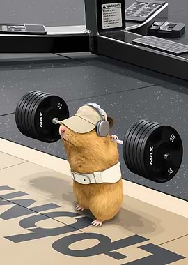 Hamster Lifting Weights