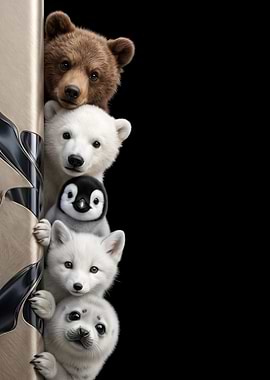 Cute Baby Animals Peeking