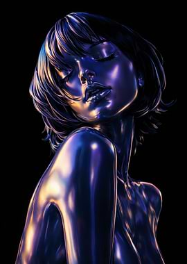 Metallic Woman Portrait