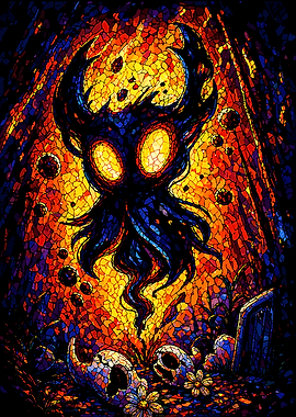 Hollow Knight Stained Glass Art