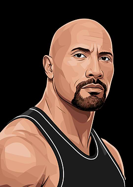 Dwayne Johnson (The Rock) Vector Portrait