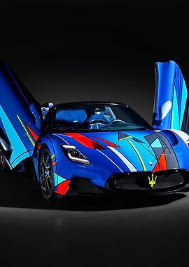 Maserati MC20 with Abstract Art Livery