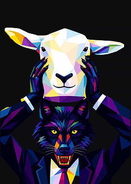 Wolf in Sheep's Clothing Pop Art