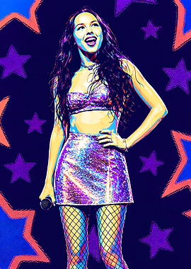 Olivia Rodrigo Pop Art Portrait