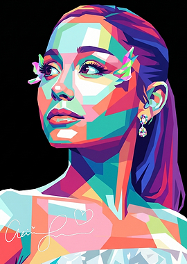 Ariana Grande Pop Art Portrait